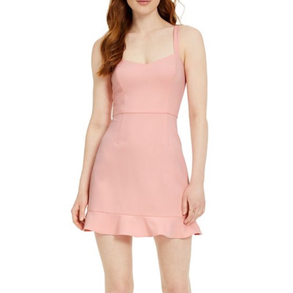 French Connection Whisper Frill Mini Dress